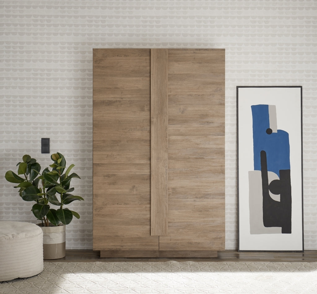 LOMPAT Sideboard Honigeiche 120cm 2 hohe Türen