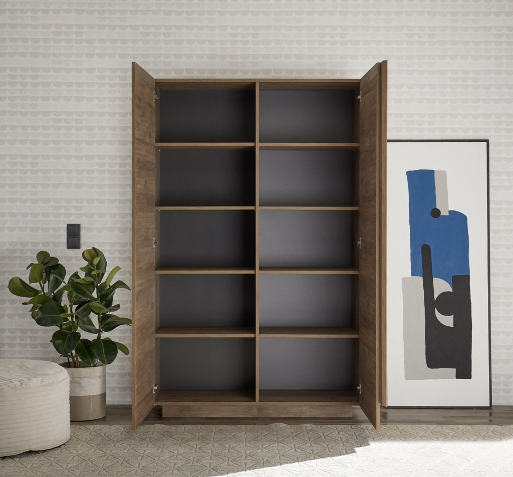 LOMPAT Sideboard Honigeiche 120cm 2 hohe Türen