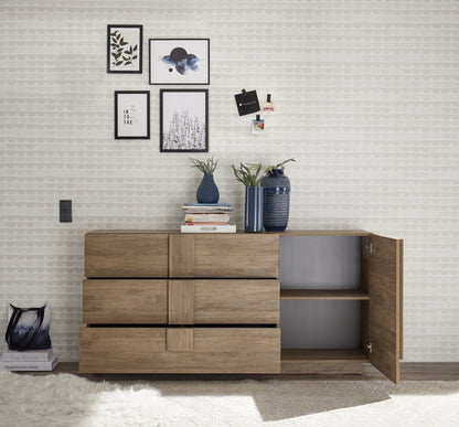 LOMPAT sideboard honey oak 180cm 1 door