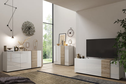 Buffet TAO white honey oak 180cm 2 doors