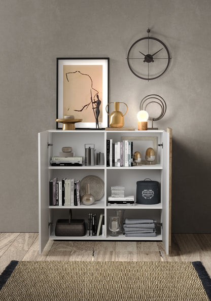 TAO Sideboard, weiße Honigeiche, 120 cm, 2 Türen