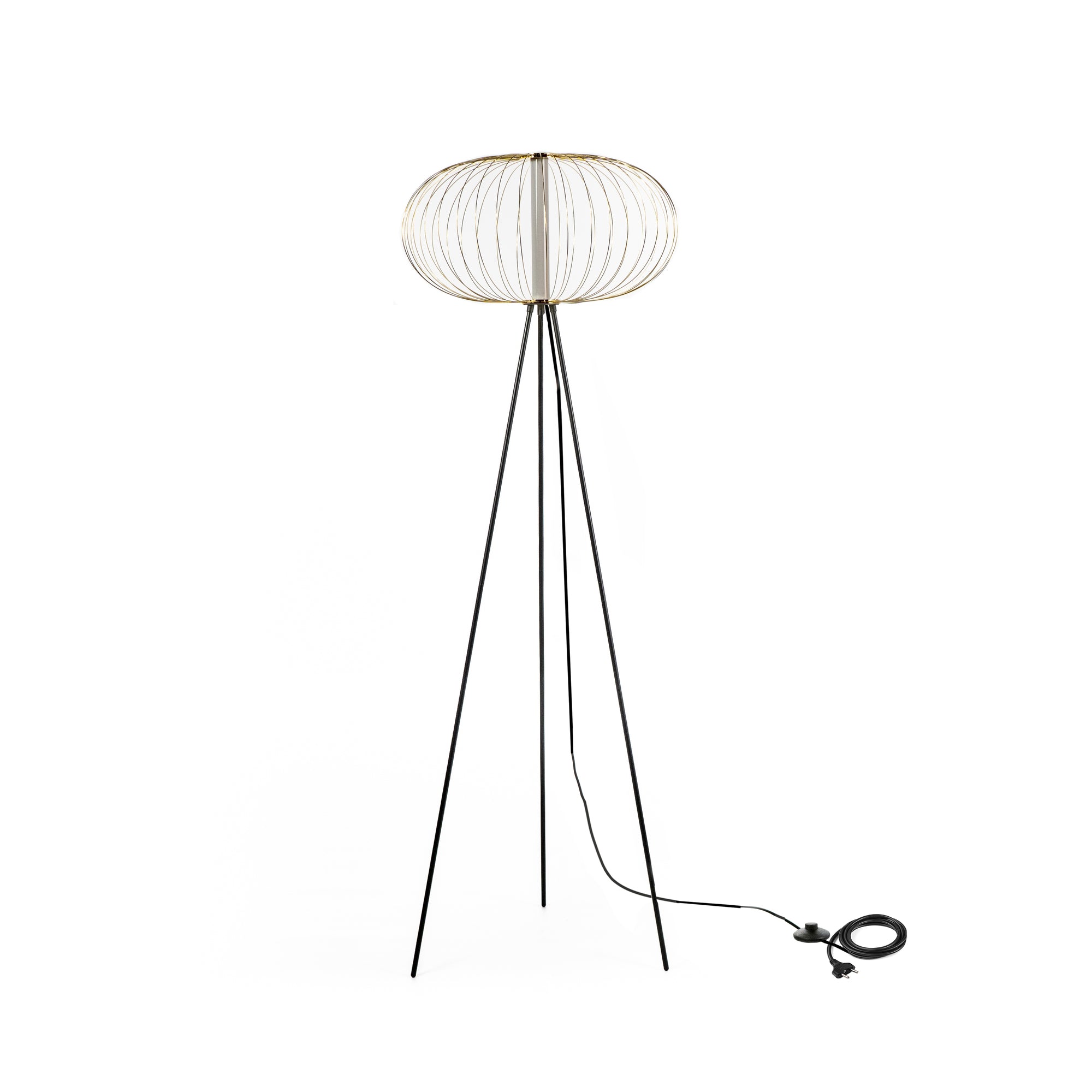Lampada led da terra BEATRICE ottone
