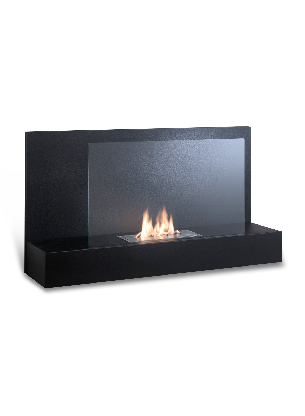 NOIR black wall bioethanol fireplace