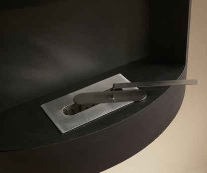 BURNIE black wall-mounted bioethanol fireplace