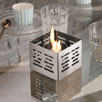 Set of 3 LIGHT mini table bioethanol fireplace