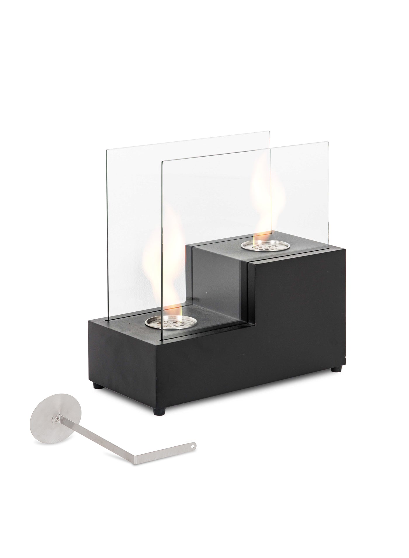 SALAANKA black table bioethanol fireplace