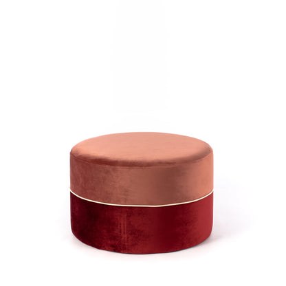 ISOTTA Pouf rosa/burgunderrot