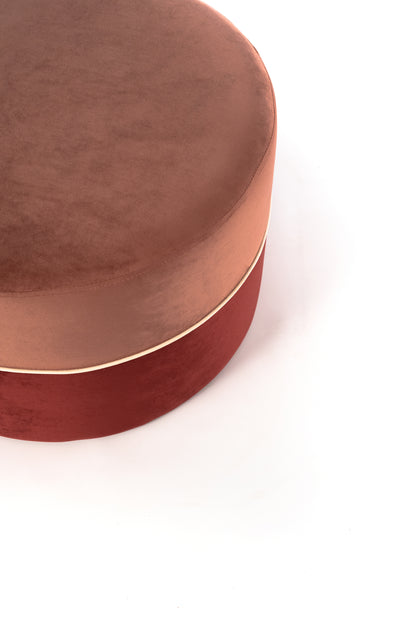ISOTTA Pouf rosa/burgunderrot