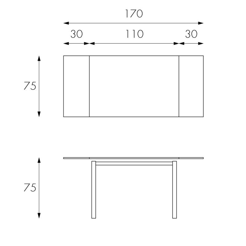 MARTIN extendable table white