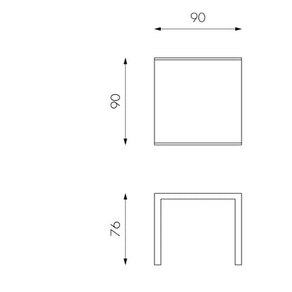 BART gray extendable table