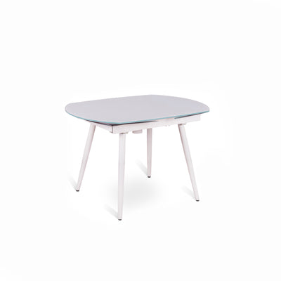 KARACHI white extendable table