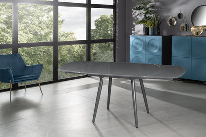 KARACHI white extendable table