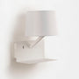 White KAARO wall light with USB