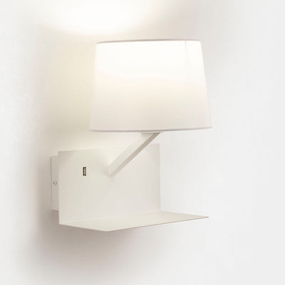 White KAARO wall light with USB