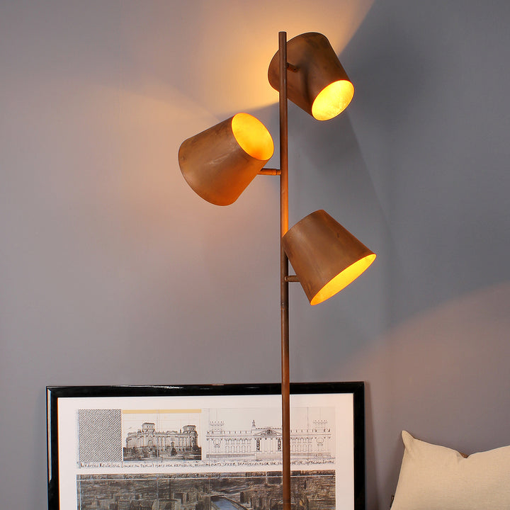 Lampada da terra FRIDA ruggine 3 lampadine