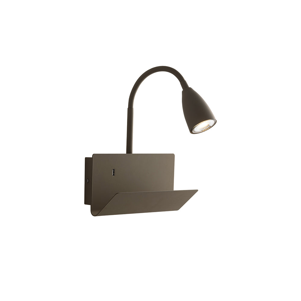 Wandleuchte mit USB CROOKS Schlamm