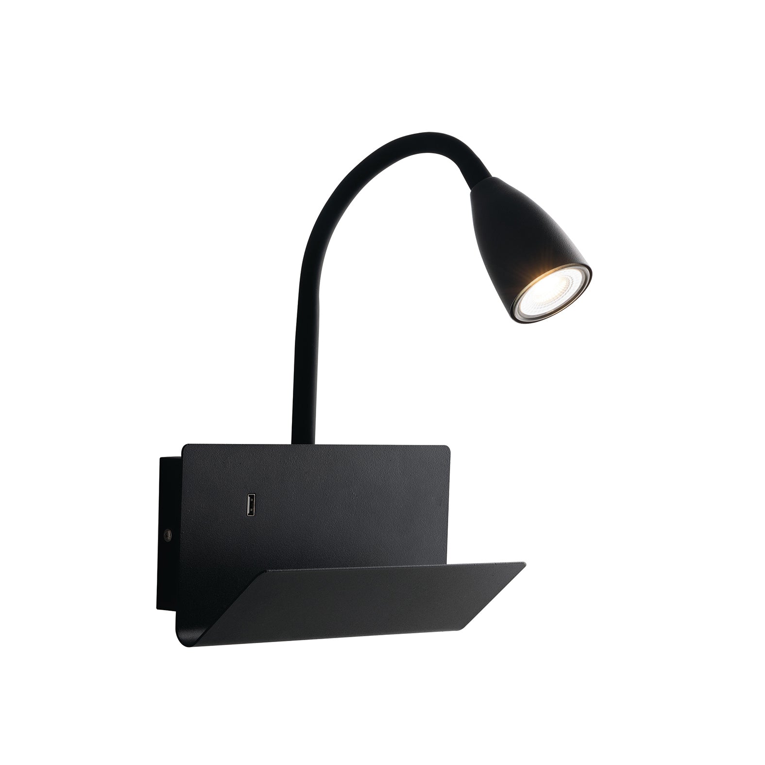 Wall light with USB CROOKS black