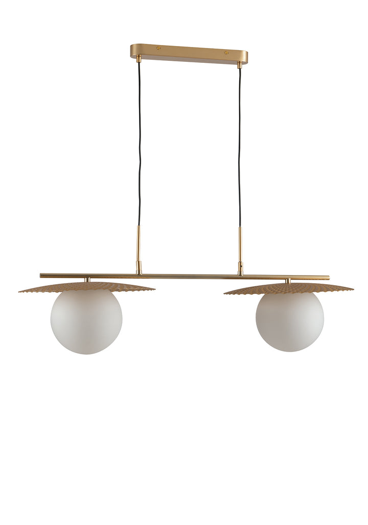 BOSHI goldener Kronleuchter 2 Glühbirnen
