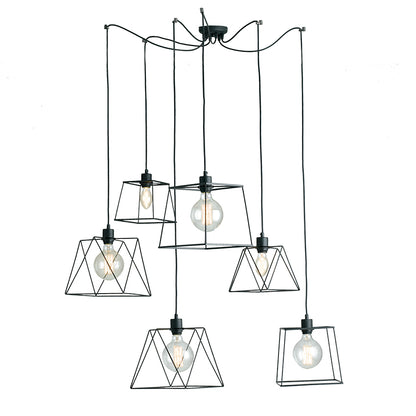 Lampadario 6 luci NULKI nero