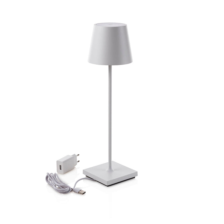 Lampada da tavolo ricaricabile KIMA bianco