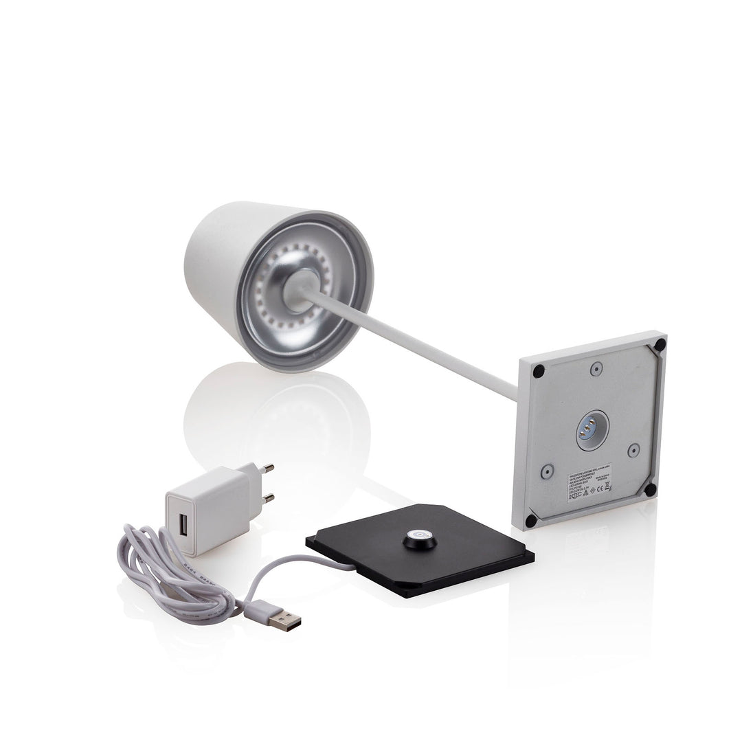 Lampada da tavolo ricaricabile KIMA bianco
