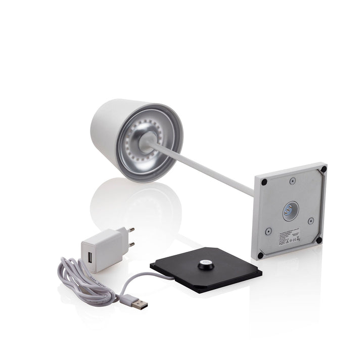 Lampada da tavolo ricaricabile KIMA bianco