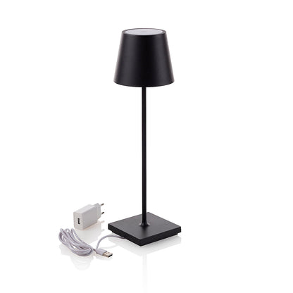 Lampada da tavolo ricaricabile KIMA nero