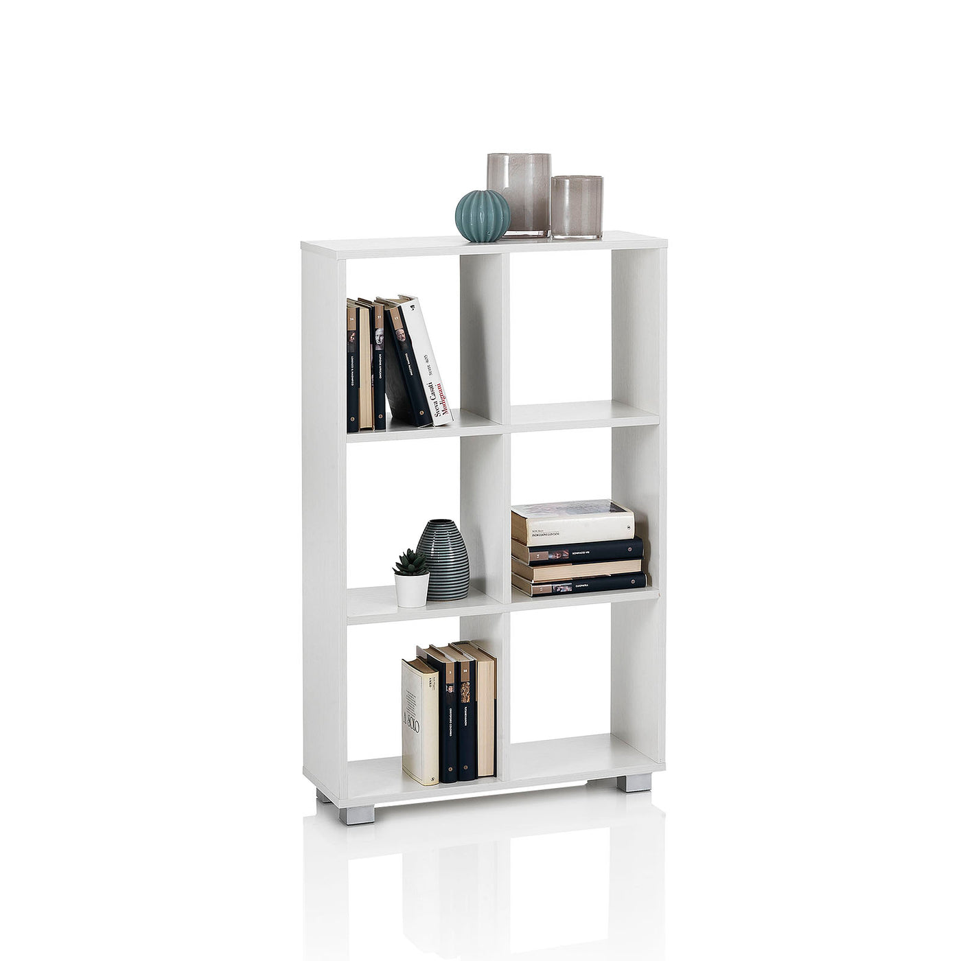 Nordic white LARA bookcase