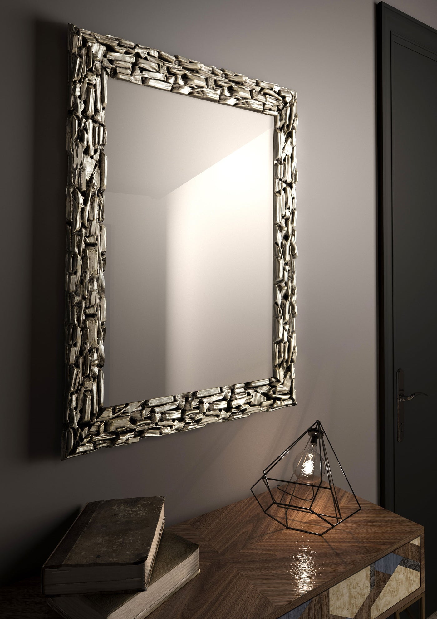 Specchio da parete LINZ argento