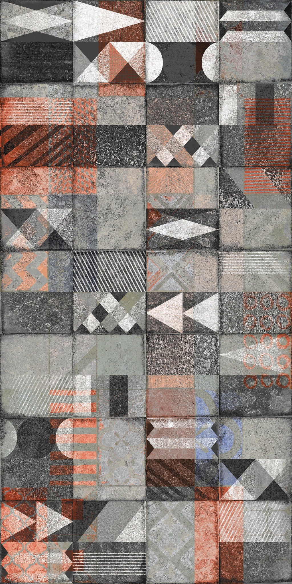 ABSTRACT 3 Vinyl-Läufer 250 cm