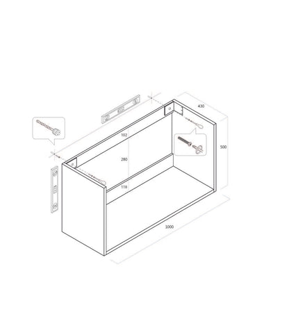 Composizione 4 pezzi FLAM rovere cenere