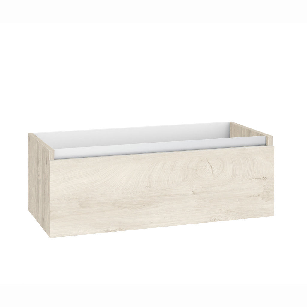 PERTH alaska oak 1 drawer washbasin base unit 100 cm