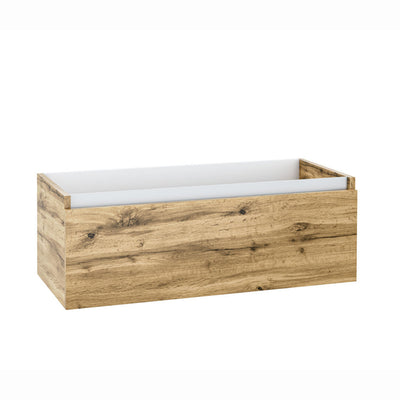 PERTH honey oak 1-drawer washbasin unit 100 cm