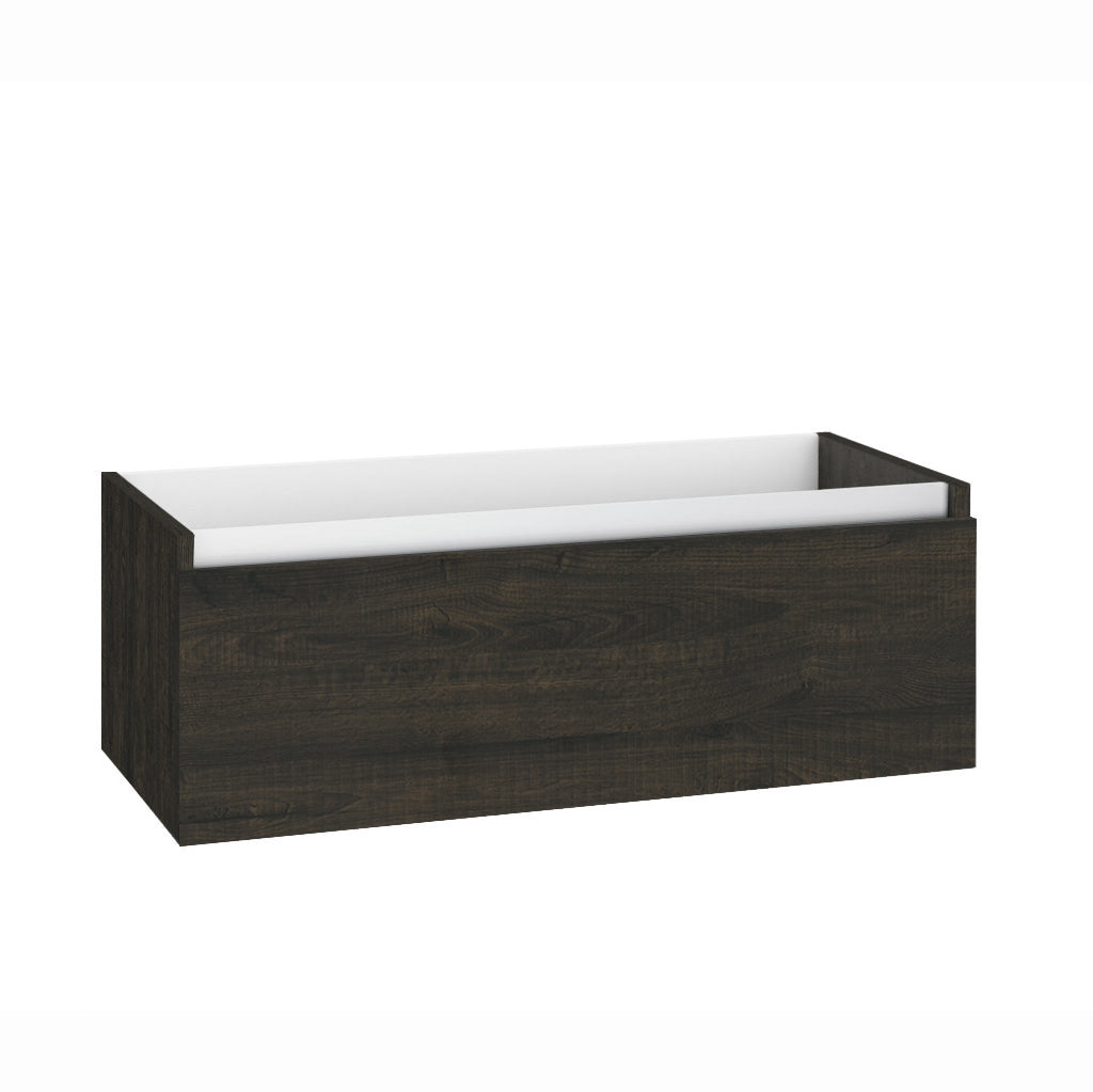 PERTH dark brown 1 drawer washbasin base unit 100 cm