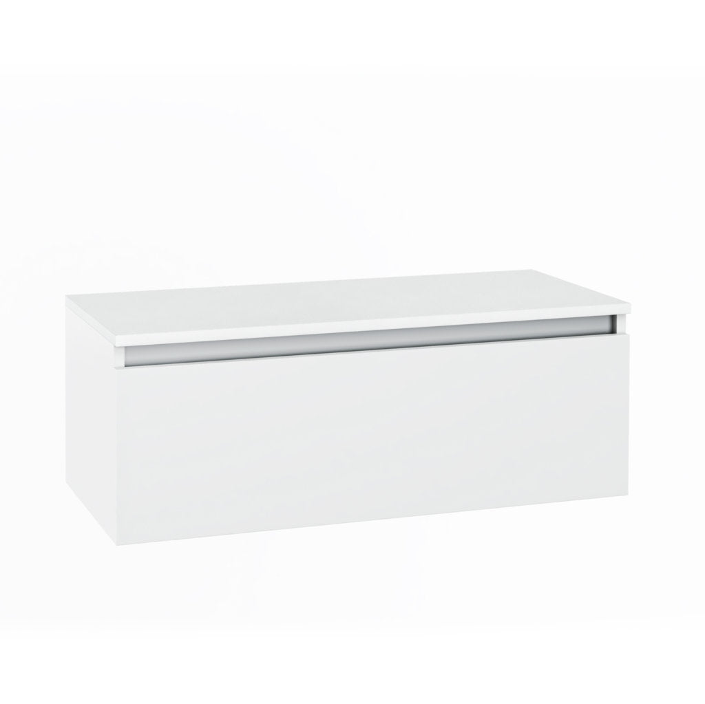 Base unit with top 1 drawer PERTH white 100 cm