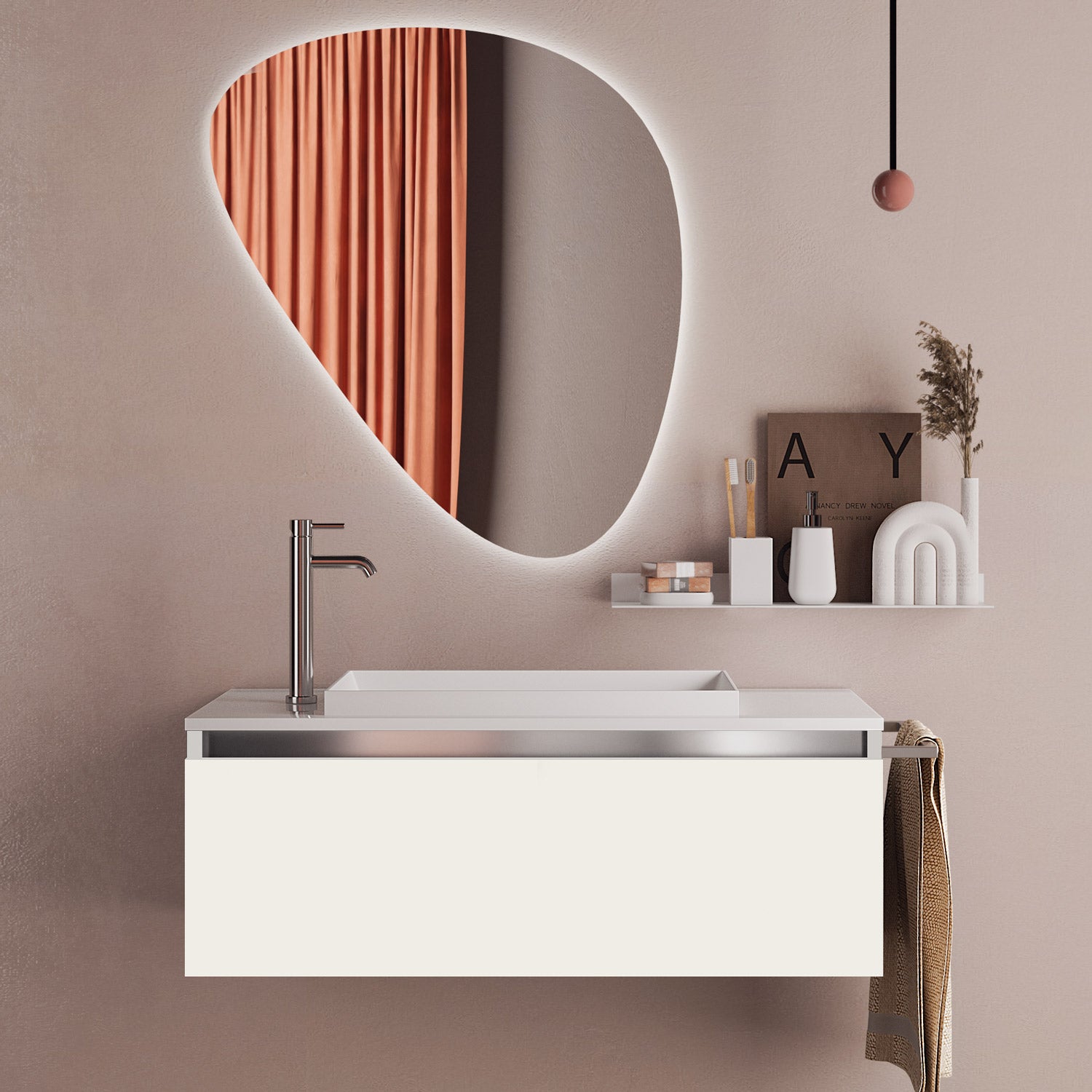 Composizione 3 pezzi PERTH bianco 100cm