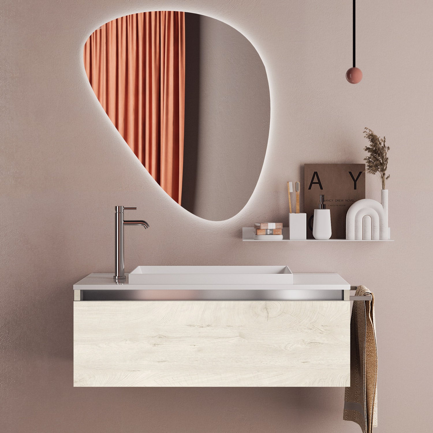 Composizione 3 pezzi PERTH rovere alaska 100cm