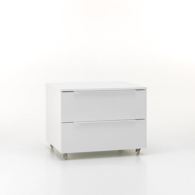 Chest of drawers with wheels LINS white