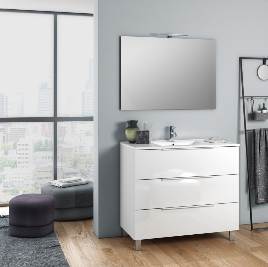 Composition 4 pieces MALMO glossy white