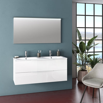 Double bathtub composition 3 pieces MALMO white 120 cm