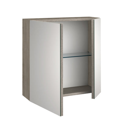 Specchio Contenitore 2 ante MALMO-S rovere cenere