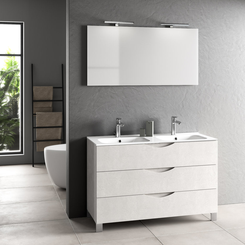 White OSLO 4-piece double bathtub composition
