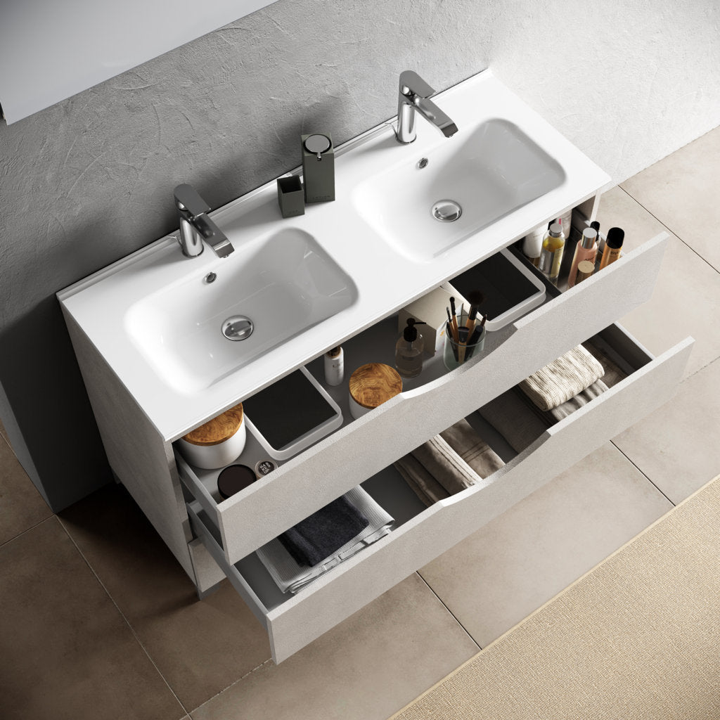 White OSLO 4-piece double bathtub composition