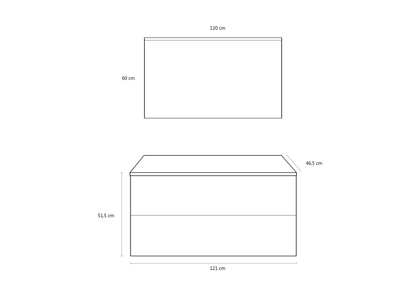 Double 3-piece basin composition OSLO Havana stone 120 cm