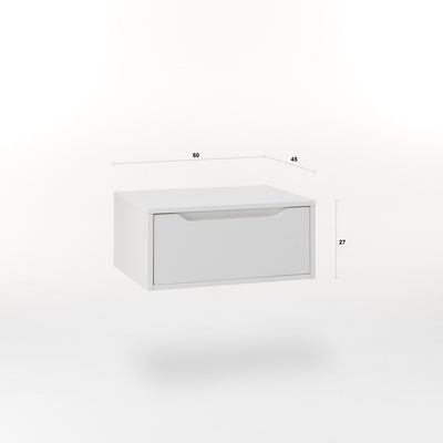 Wall-hung base unit 1 drawer BELSK white 60 cm