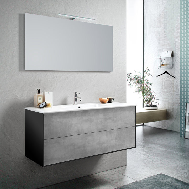 Composizione 4 pezzi AGO cemento 120cm