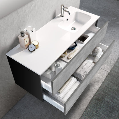 Right bathtub composition 4 pieces AGO cement