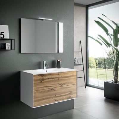 Composizione 4 pezzi AGO rovere miele 100cm