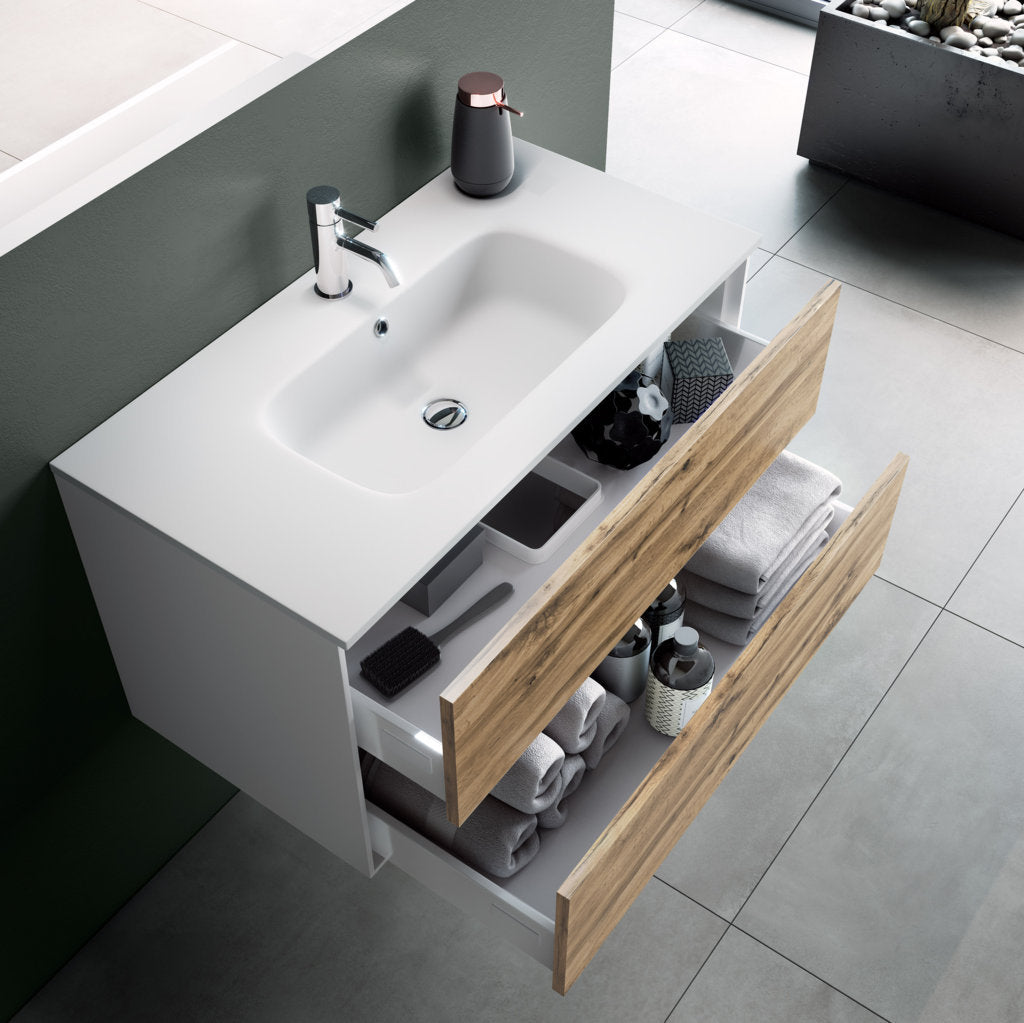 Composizione 4 pezzi AGO rovere miele 100cm