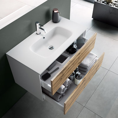 Composizione 4 pezzi AGO rovere miele 100cm